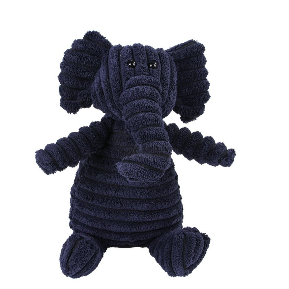 (Elephant) Corduroy Dog Toys For Small Large Dogs Animal Shape Plush Pet Puppy Squeaky