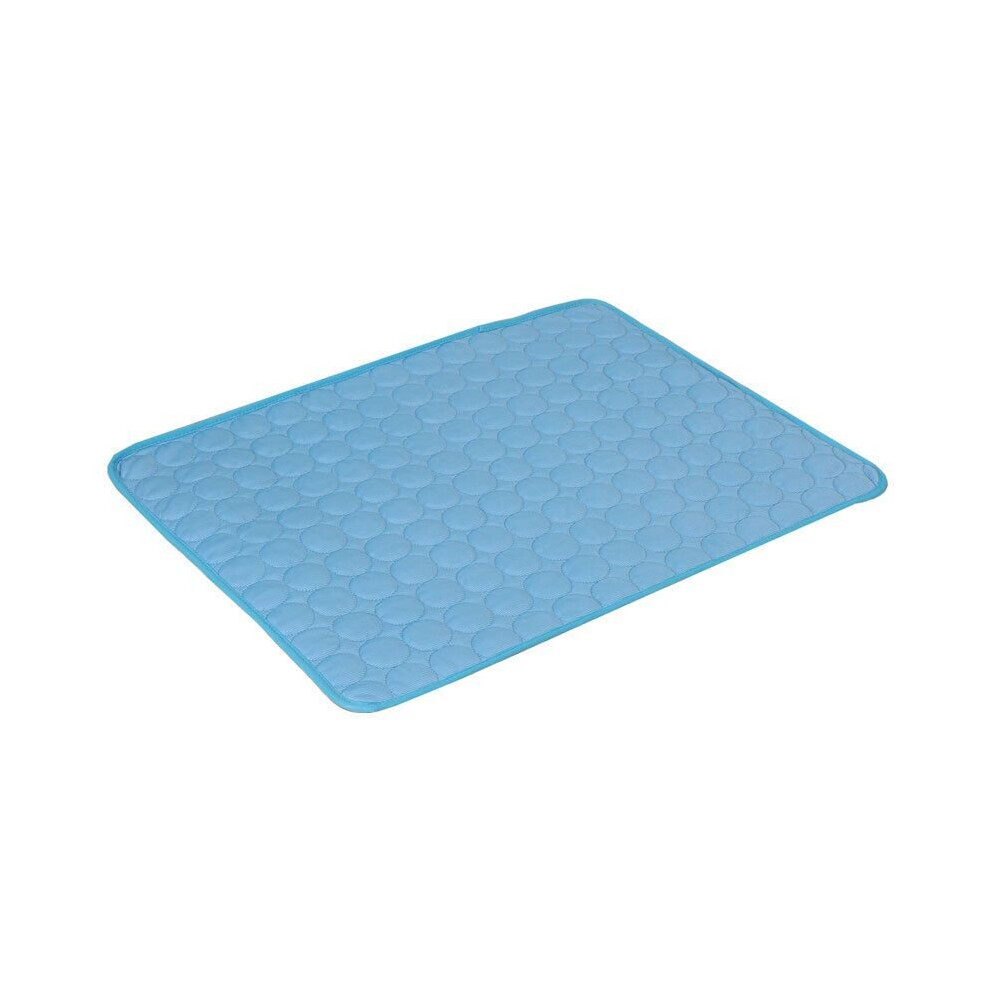 (, Medium) Dog Cooling Mat Pet Cooling Mat Cooling Pad Cooling Blanket Summer Washable Blue