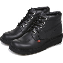 (Black, UK 6) Kickers Kick Hi Core Womens Ladies All Black Chukka Ankle Boots