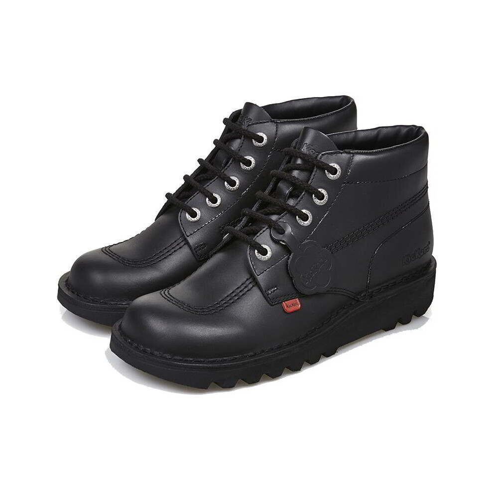 (Black, UK 6) Kickers Kick Hi Core Womens Ladies All Black Chukka Ankle Boots