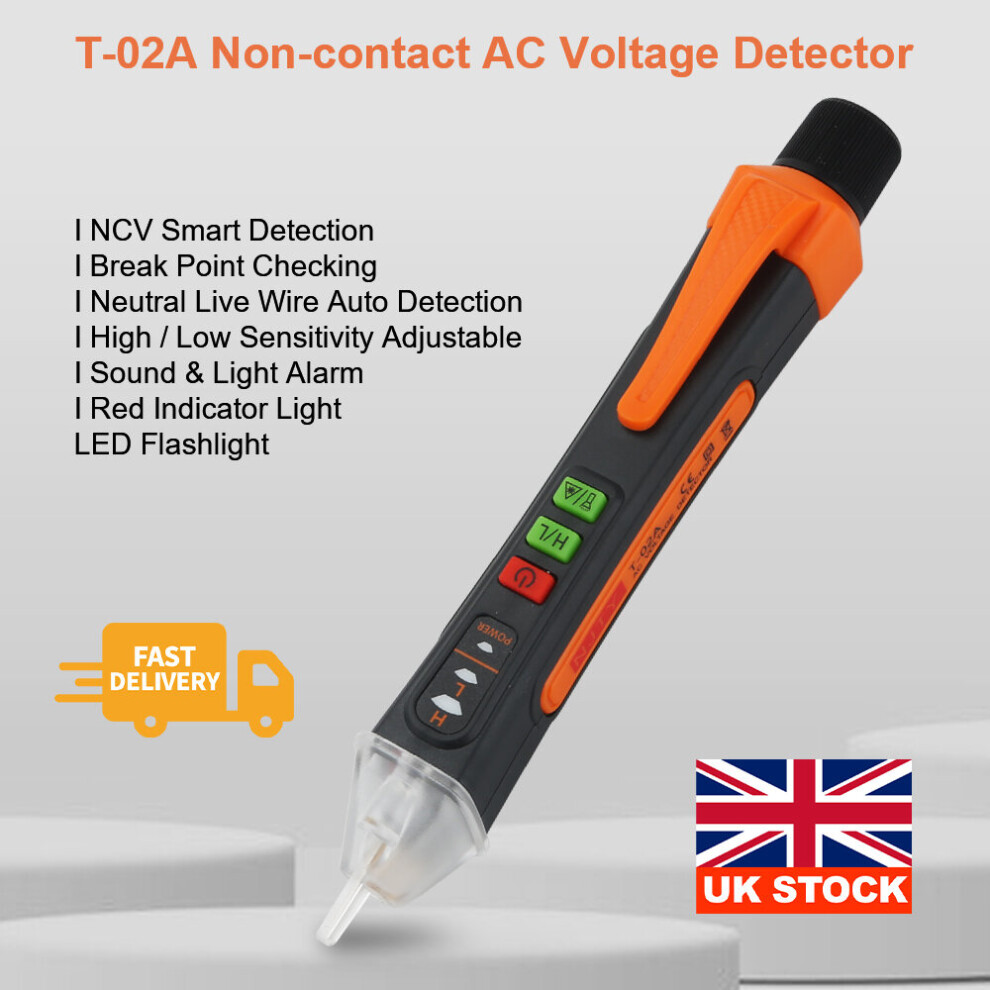 12-1000V Voltage Tester Pen Electric Volt Alert Detector Non Contact Ac Sensor+ 757510891542