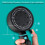 High Pressure Bath Shower Head 5 Mode Large Chrome Handset Head Saving 4