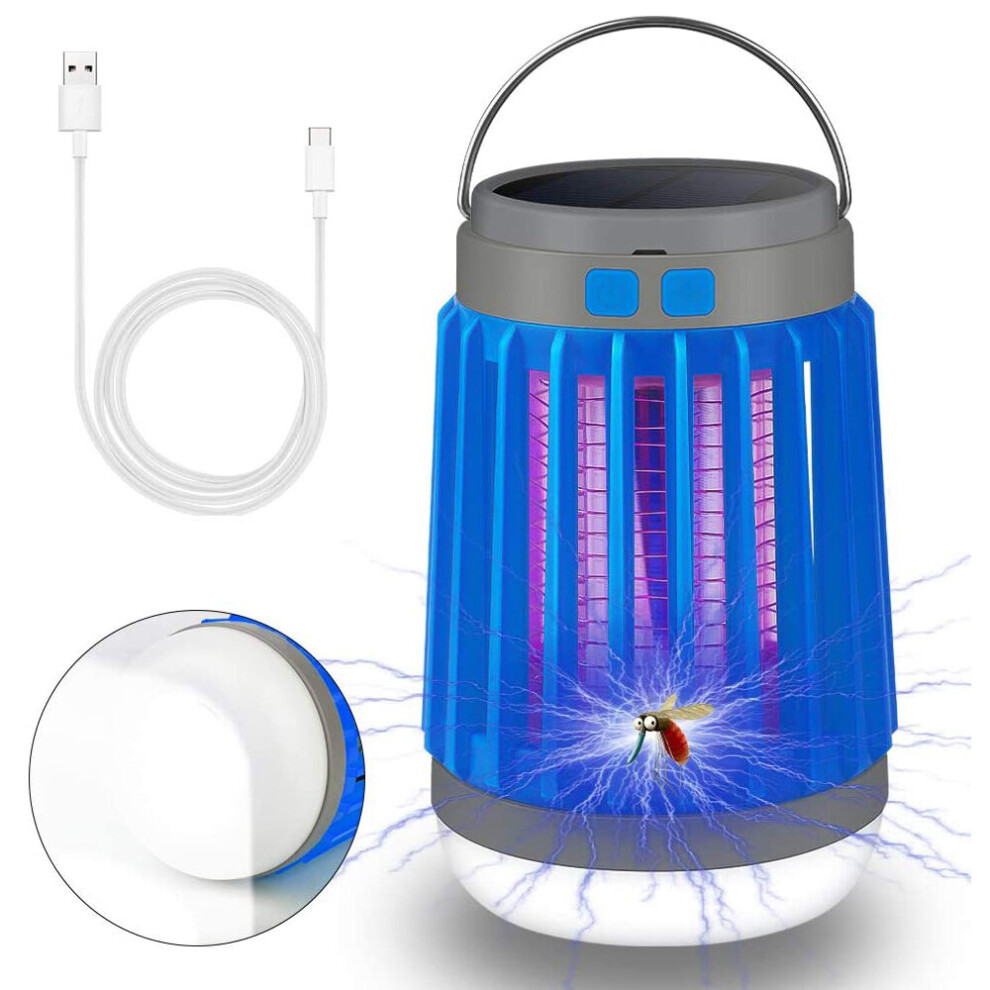 Bedee Solar Mosquito Lamp, Electric Insect Trap Catcher & Killer, Bug Trap Light
