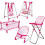 Kids Deluxe 5 -in-1 Baby Doll Pretend Play Set with Cot Bed, Bouncer, Adjustable Swing Seat and High Chair Accessories (Doll Not Included) 6