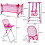 Kids Deluxe 5 -in-1 Baby Doll Pretend Play Set with Cot Bed, Bouncer, Adjustable Swing Seat and High Chair Accessories (Doll Not Included) 2
