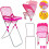 Kids Deluxe 5 -in-1 Baby Doll Pretend Play Set with Cot Bed, Bouncer, Adjustable Swing Seat and High Chair Accessories (Doll Not Included) 7