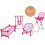 Kids Deluxe 5 -in-1 Baby Doll Pretend Play Set with Cot Bed, Bouncer, Adjustable Swing Seat and High Chair Accessories (Doll Not Included) 4