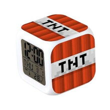 Minecraft Colorful Color Changing Alarm Clock Led Night Light TNT