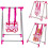 Kids Deluxe 5 -in-1 Baby Doll Pretend Play Set with Cot Bed, Bouncer, Adjustable Swing Seat and High Chair Accessories (Doll Not Included) 9