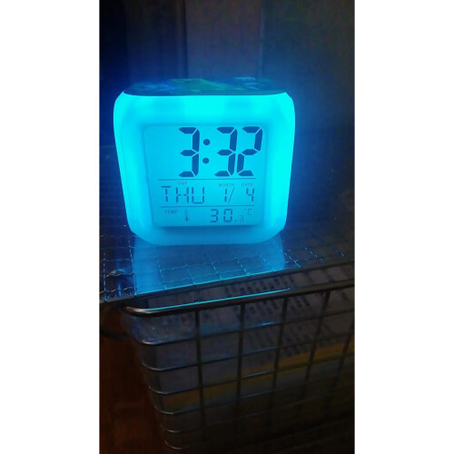 Minecraft Colorful Color Changing Alarm Clock Led Night Light #3 2