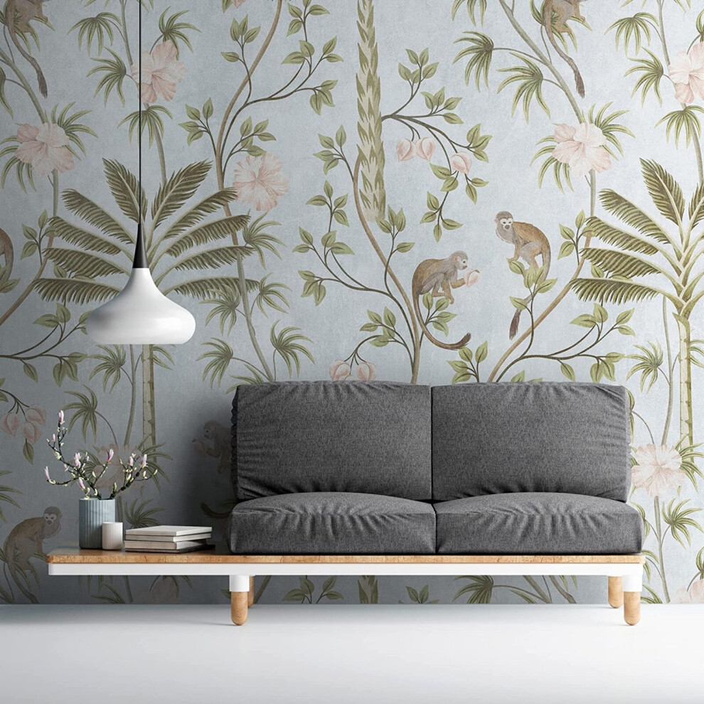 As Creation Jungle Animals Palm Leaf Wallpaper Wall Mural 159 X 280Cm
