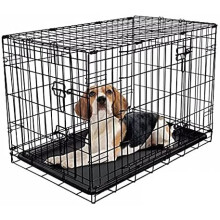 Rac Metal Fold Flat Crate With Plastic Tray Medium 29" Black