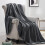 (Grey, Double) Fleece Blanket Thick Bed Mink Soft Warm Sofa Throw 1