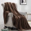 (Brown \ Coffee, King) Fleece Blanket Thick Bed Mink Soft Warm Sofa Throw 2