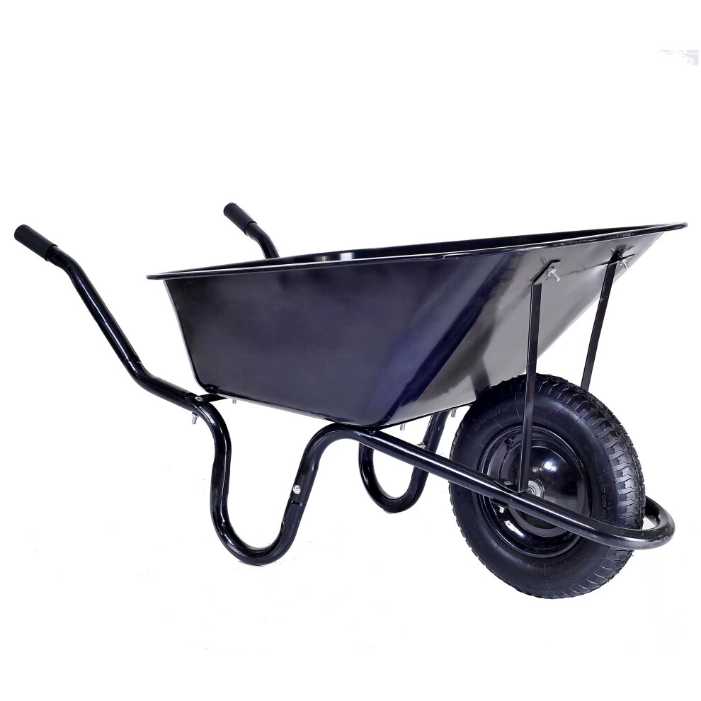 Builders WHEELBARROW 130kg / 85Ltr Tough Tray Ideal Heavy Duty Barrow