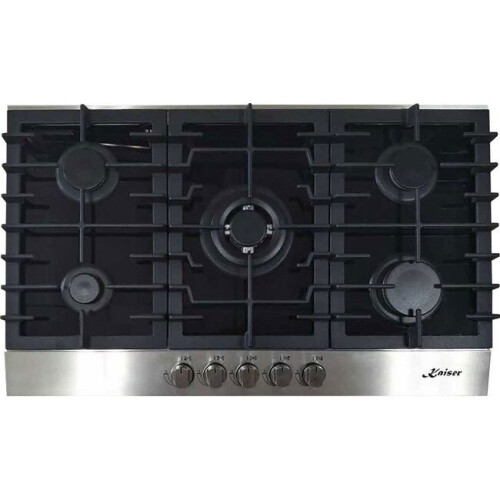 Kaiser Avantgarde Pro Gas Hob | 86cm 5 Burner Black & Silver Cooktop