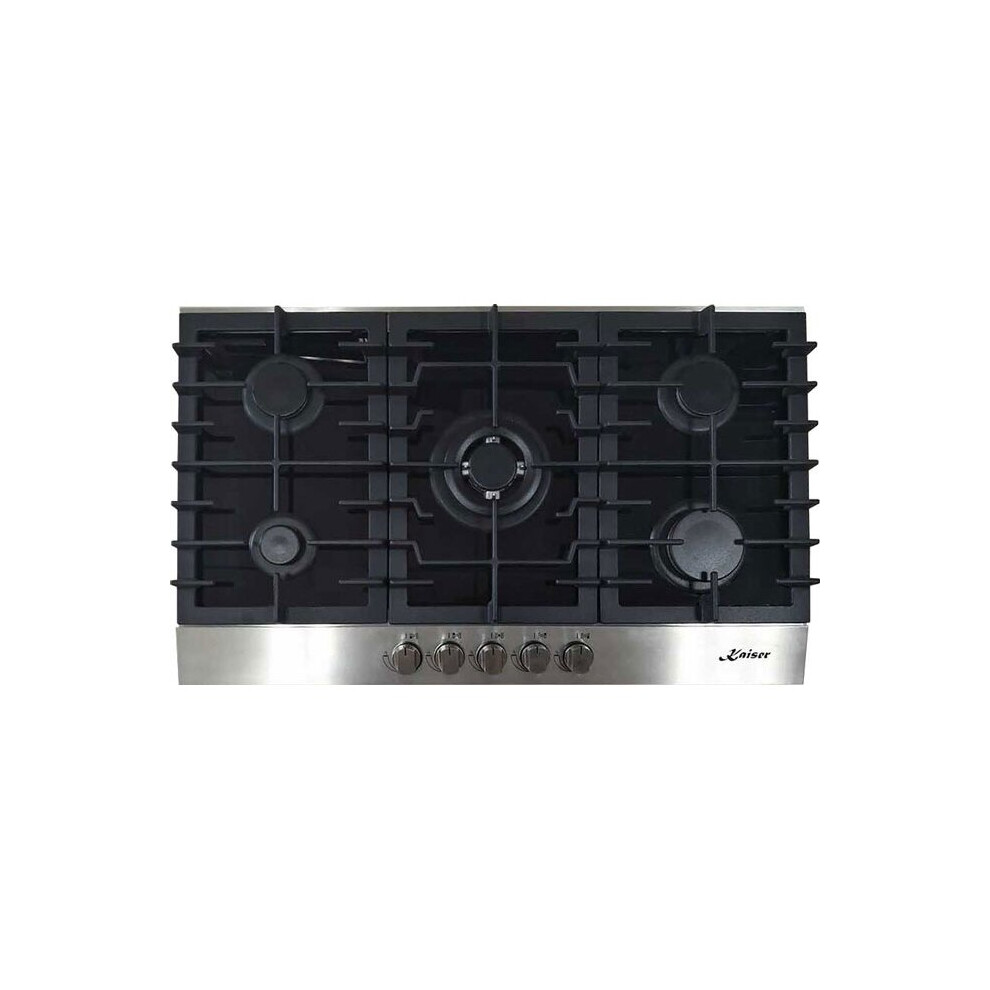 Kaiser Avantgarde Pro Gas Hob | 86cm 5 Burner Black & Silver Cooktop