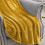 (Ochre, Single) Fleece Blanket Thick Bed Mink Soft Warm Sofa Throw 3