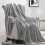 (Silver, Double) Fleece Blanket Thick Bed Mink Soft Warm Sofa Throw 2