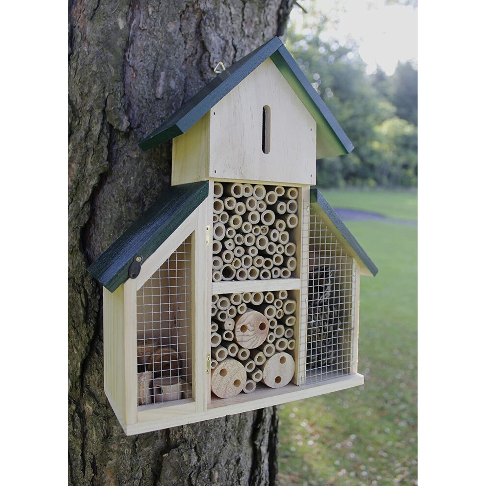 Insect Hotel Natural Insect House Garden Shelter Bug Nesting Habitat