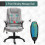 Office Heated Massage Stressless Back Support Comfortable Chair Grey 5