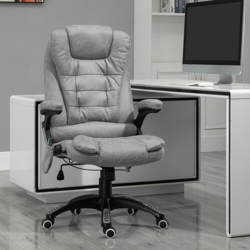 Office Heated Massage Stressless Back Support Comfortable Chair Grey