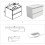 (White) Aica Bathroom 800mm Vanity Units with Basin Wall 8
