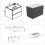 (White) Aica Bathroom 800mm Vanity Units with Basin Wall 9