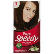 Bigen Women's Speedy Conditioning Colour 4 Chestnut- Easy & Speedy Application- No Ammonia - Excellent Gray Hair Coverage - Enhance Natural Hair Color