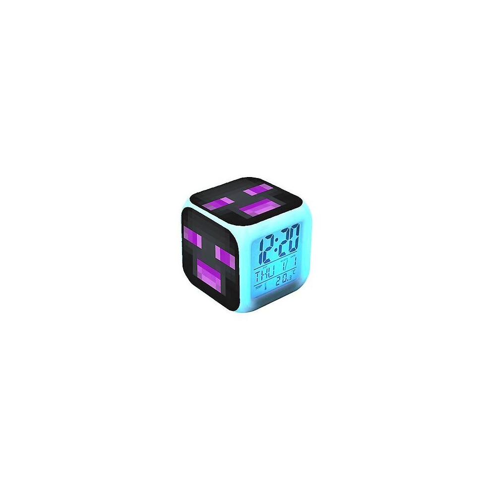 Minecraft Colorful Color Changing Alarm Clock Led Night Light #11