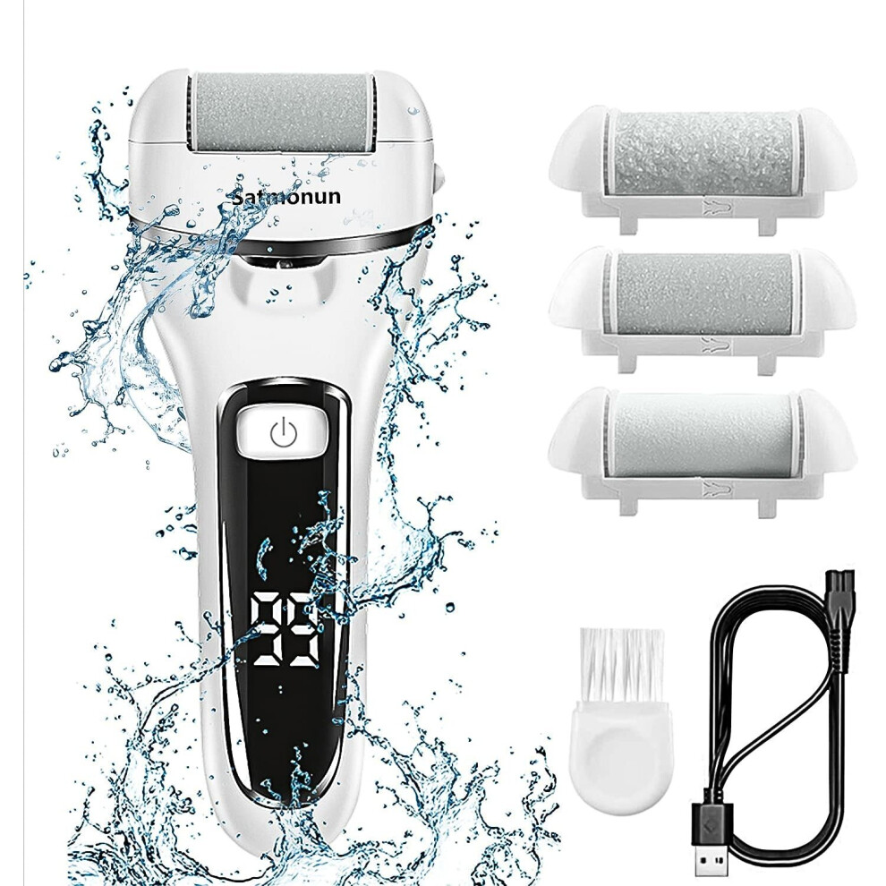 Cordless Electric Foot File, Electric Callus Remover Dry and Wet USB