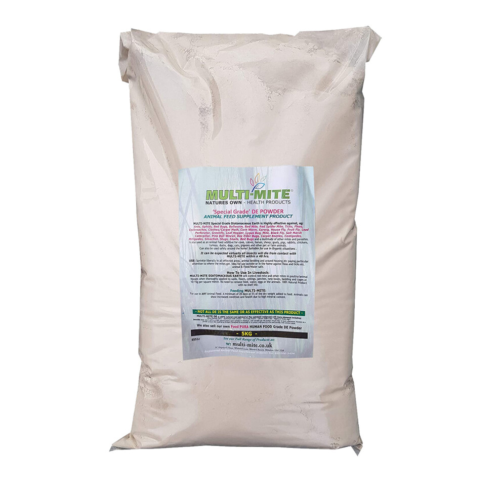 MULTI MITE Special Animal Feed Grade DE - Diatomaceous Earth - 5kg