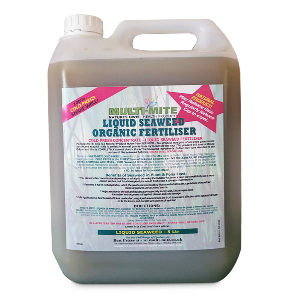 Multi Mite Liquid Seaweed Organic Concentrate Fertiliser - 5L