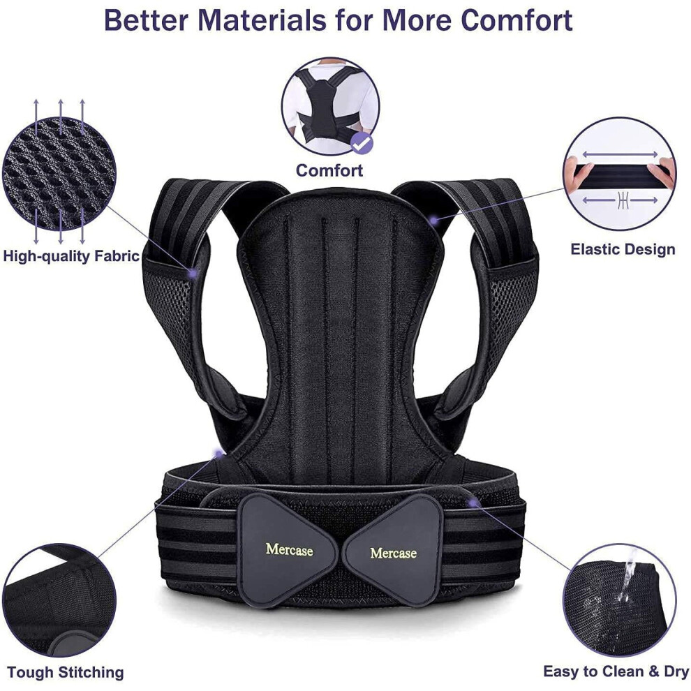 (L) Mercase Posture Corrector Back Body Brace Belt