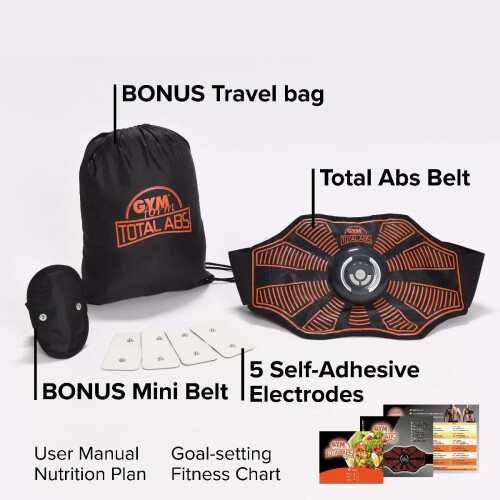 High Street TV Gymform Total Abs Core Toning EMS Belt – Full-Core Abs, 6 Programs, 10-Min Sessions, On-the-Go Electrical Muscle Stimulation 1