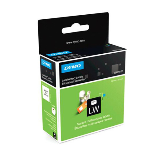 DYMO DYMO Authentic Self Adhesive LW Small Multi-Purpose 750 Easy-Peel Labels,25x25mm