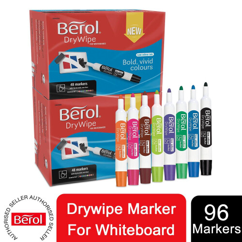 Berol Dry Wipe Whiteboard Marker Bullet 2mm Assorted OK96 2