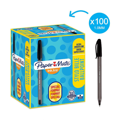 Paper Mate Papermate Inkjoy 100 Stick ballpoint pen Medium Black 100pc(s)