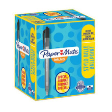 PaperMate InkJoy 1.0mm Retractable Black Ultra Smooth Ink Ball Point Pens,100Pc