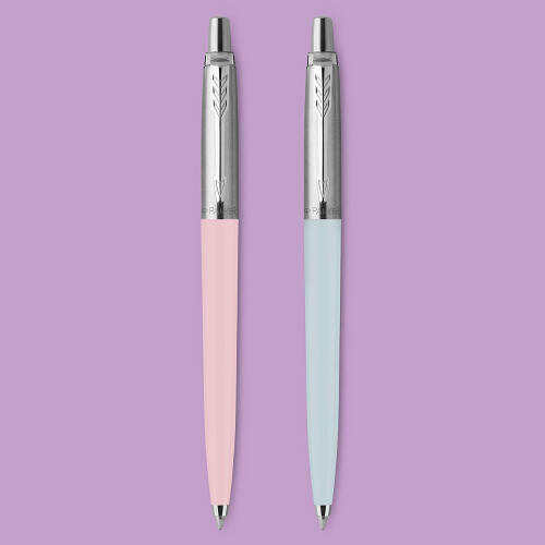 Parker Parker Jotter Originals Ballpoint Pen Pastel Collection | Pink & Blue 50s Finishes | Medium Point | Blue Ink | 2 Count