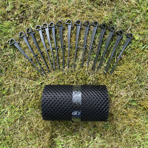 Selections 6 Metres Gutter Protection Mesh Guard  & 4 Downpipe Filter Guards 2