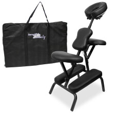 (Black) Tattoo Massage Chair Adjustable Portable Folding Body Beauty Salon Therapy Stool