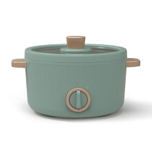 (Green) Electric Cooking Pot Multifunction Small Electric Cooker For Cooking Steaming Hot Pot
