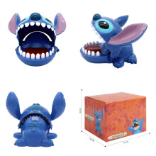 (Stitch ) Big Pink Blue Lilo Stitch Big Mouth Bite Finger Game Tricky Toy Gift For Kids