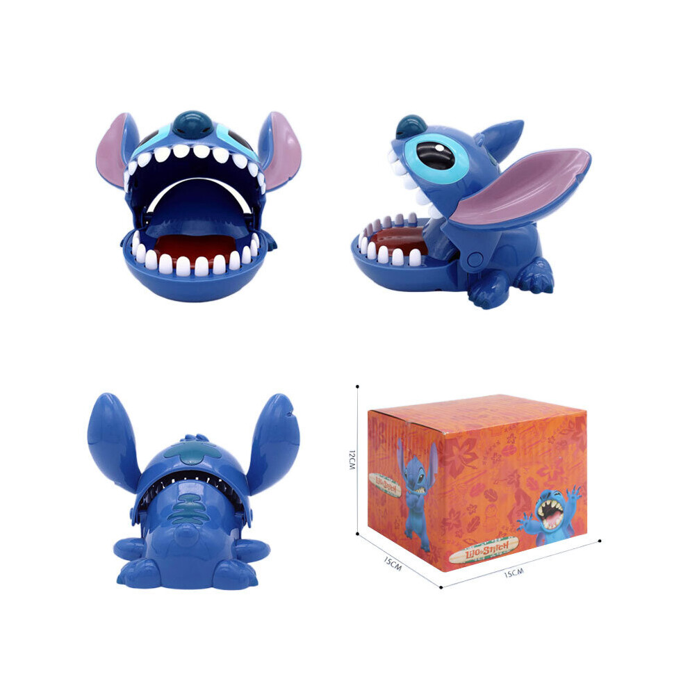 (Stitch ) Big Pink Blue Lilo Stitch Big Mouth Bite Finger Game Tricky Toy Gift For Kids