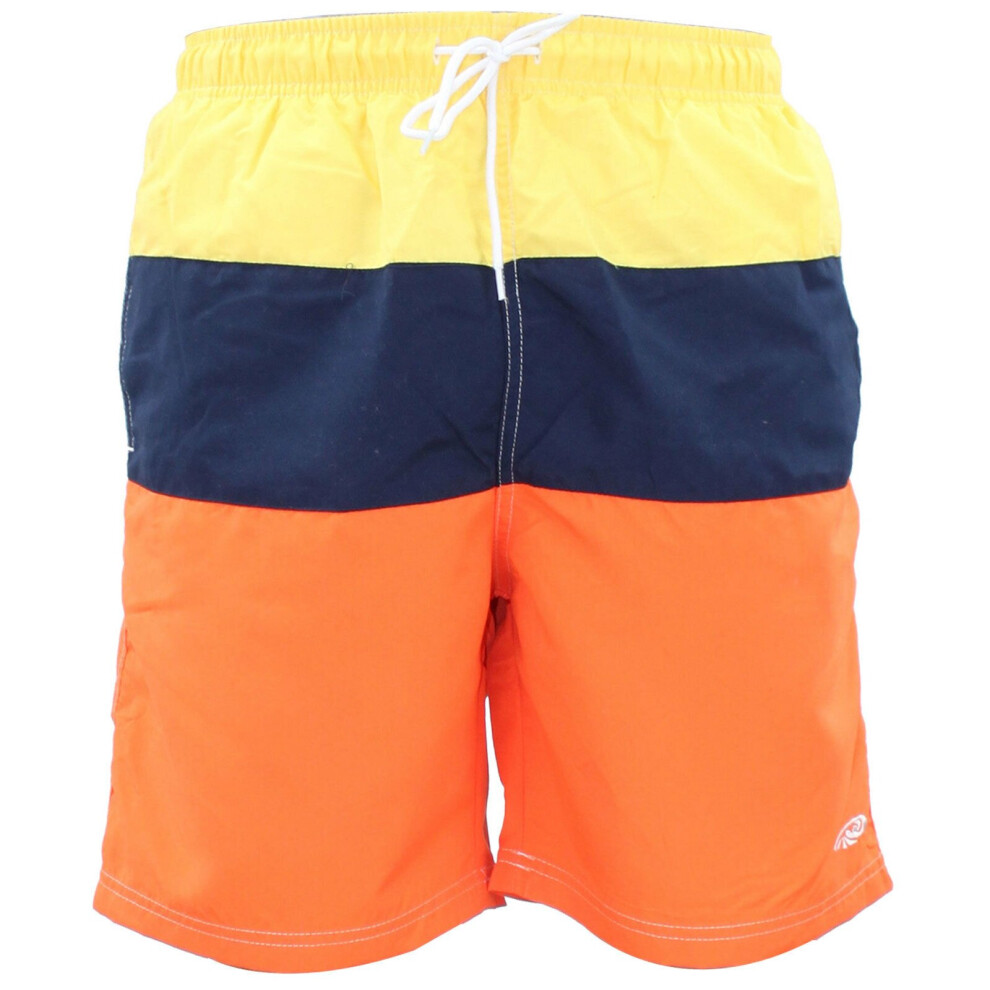 (Orange, L) Mens Swimming Board Surf Shorts Swim Beachwear