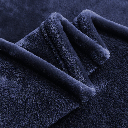 (Royal Blue, King) Fleece Blanket Thick Bed Mink Soft Warm Sofa Throw 2