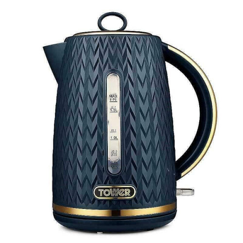 Tower Tower EMPIRE Midnight BLUE Kettle 4 Slice Toaster Canisters Towel Pole Mug Tree 2
