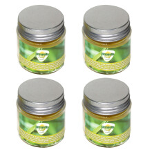 Citronella Candle Glass Jar Outdoor Garden with Lid Small 4pc