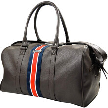 Lambretta Vintage Look Bag Faux Leather Brown Holdall Bag
